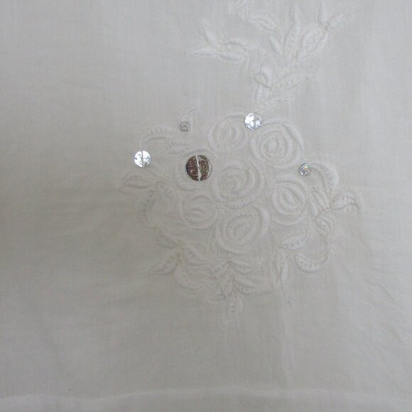 100% white cotton peasant blouse - Picture 7 of 8